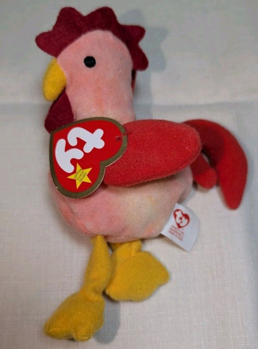 Ty Teenie Beanie Babies Strut the Rooster Retired 1999 with Tag ERROR!!!